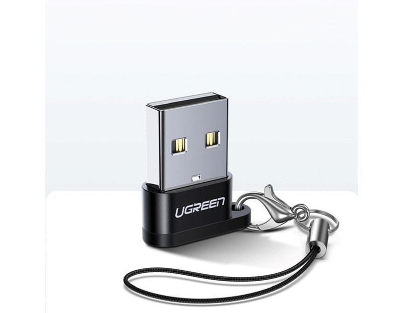 UGREEN adapter USB-C 3.1 (Ž) na USB-A 2.0 (M), crni