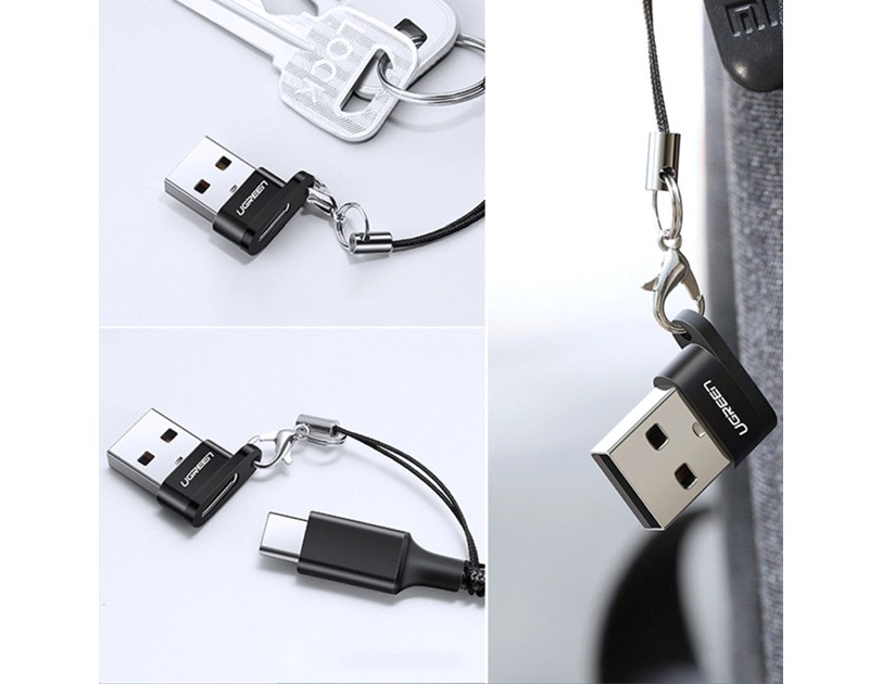 UGREEN adapter USB-C 3.1 (Ž) na USB-A 2.0 (M), crni