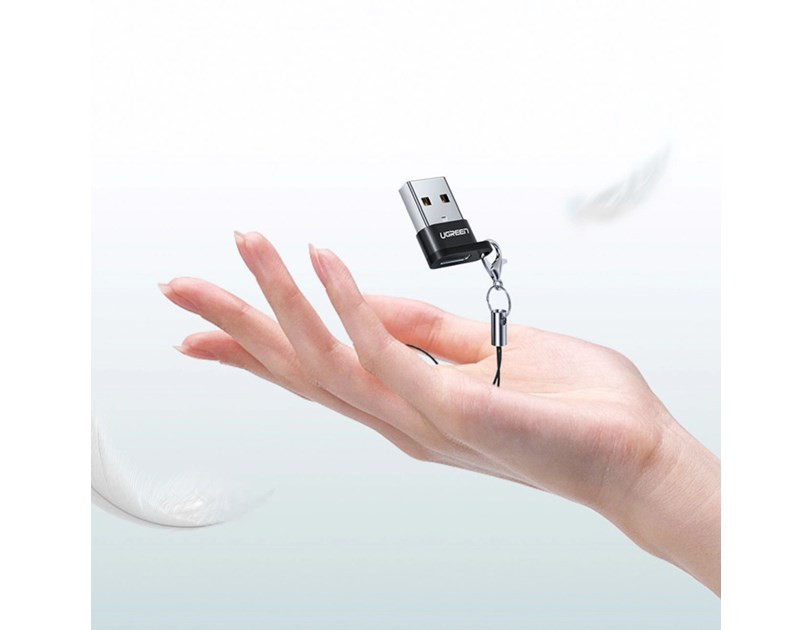 UGREEN adapter USB-C 3.1 (Ž) na USB-A 2.0 (M), crni