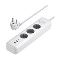 UGREEN CD286 naponska letva s prekidačem, 3x ŠUKO utičnica, Power Delivery USB-C, 2x USB-A, 2m, bijeli