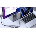 UGREEN 5-portni USB-C HUB 3x USB-A 3.2, 1xUSB-C PD, 1xHDMI 4K 30 fps, sivi