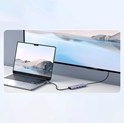UGREEN 5-portni USB-C HUB 3x USB-A 3.2, 1xUSB-C PD, 1xHDMI 4K 30 fps, sivi