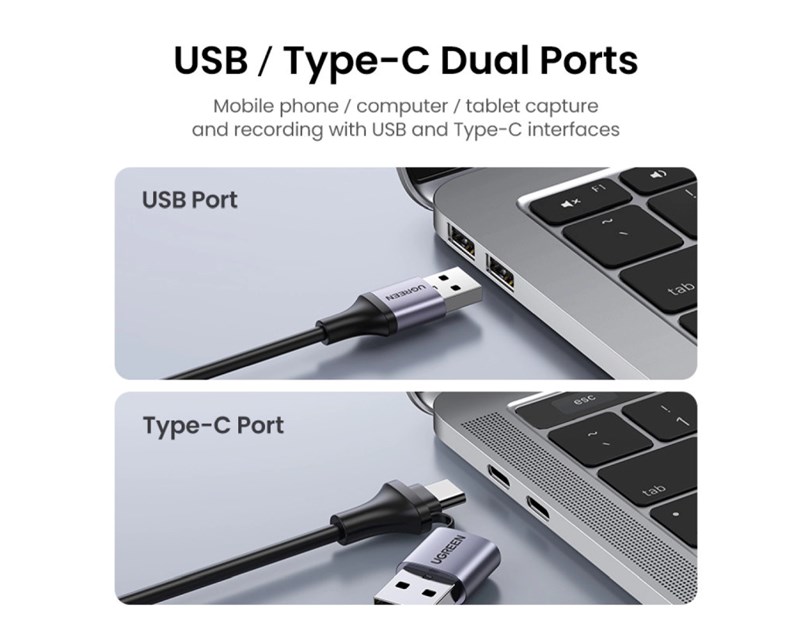 UGREEN adapter USB-C/A na HDMI Video capture card