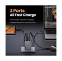 UGREEN Nexode Pro zidni punjač 65W, 2x USB-C, USB-A, USB-C kabel, GaN, sivi