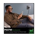 UGREEN Nexode Pro zidni punjač 65W, 2x USB-C, USB-A, USB-C kabel, GaN, sivi