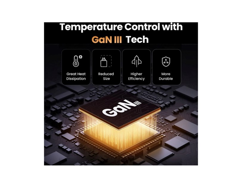 UGREEN Nexode Pro zidni punjač 65W, 2x USB-C, USB-A, USB-C kabel, GaN, sivi