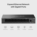 Mercusys 8-Port Gigabit Desktop preklopnik (Switch) 8×10/100/1000Mbps, Plug & Play, Auto-Negotiation, Auto-MDI/MDIX, metalno kučište 