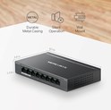 Mercusys 8-Port Gigabit Desktop preklopnik (Switch) 7× Gigabit PoE+, 1× Gigabit Non-Po, Plug & Play, metalno kučište 