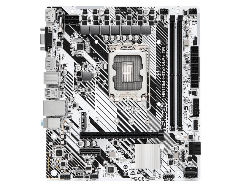 ASRock MB H610M-HDV/M.2+, S.1700, DDR5/5600MHz, PCIe 4.0, G-LAN, VGA/DP/HDMI, mATX