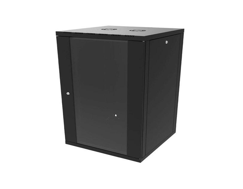 Canovate 15U 600x450x765 SINGLE zidni ormar s bočnim stranama koje se mogu otvoriti izvana, crni (WS3O-9-156DF)