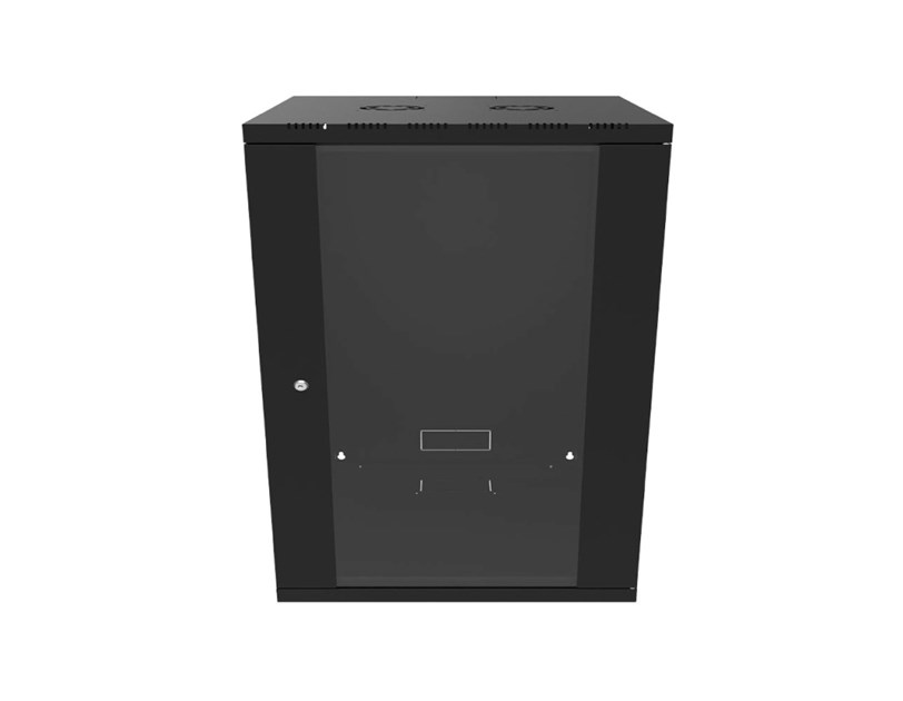 Canovate 15U 600x450x765 SINGLE zidni ormar s bočnim stranama koje se mogu otvoriti izvana, crni (WS3O-9-156DF)
