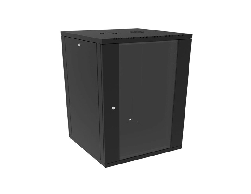 Canovate 15U 600x450x765 SINGLE zidni ormar s bočnim stranama koje se mogu otvoriti izvana, crni (WS3O-9-156DF)