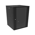 Canovate 15U 600x450x765 SINGLE zidni ormar s bočnim stranama koje se mogu otvoriti izvana, crni (WS3O-9-156DF)