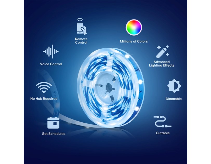 TP-Link Tapo L900-5 Smart Wi-Fi Light Strip, 5m, 13.5 W, dimabilna, glasovna kontrola, multicolor