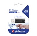 Verbatim PinStripe 256GB USB3.2 Gen1, crni