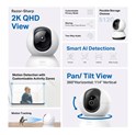 TP-Link Tapo C220 AI kamera 2K QHD, H.264, 360°/114° Pan/Tilt, Advanced Night Vision, microSD, dvosmjerni audio, AI detekcija pokreta, Wi-Fi, Tapo app