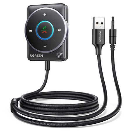 UGREEN bežični Audio receiver, Bluetooth, USB, 3.5mm, crni
