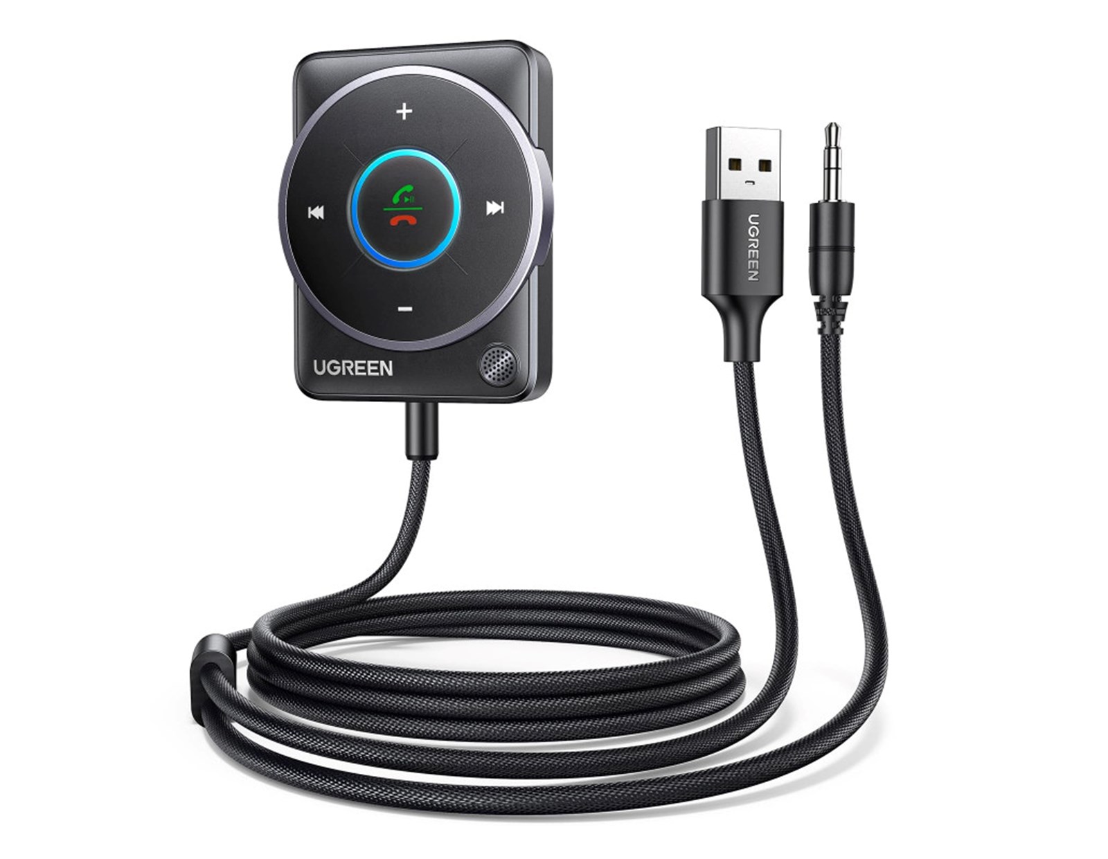 UGREEN bežični Audio receiver, Bluetooth, USB, 3.5mm, crni