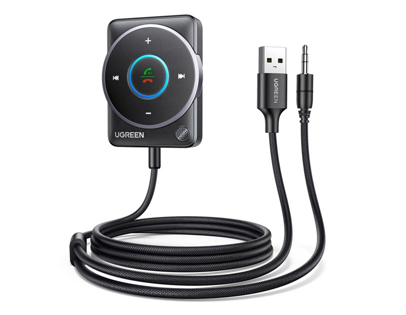 UGREEN bežični Audio receiver, Bluetooth, USB, 3.5mm, crni