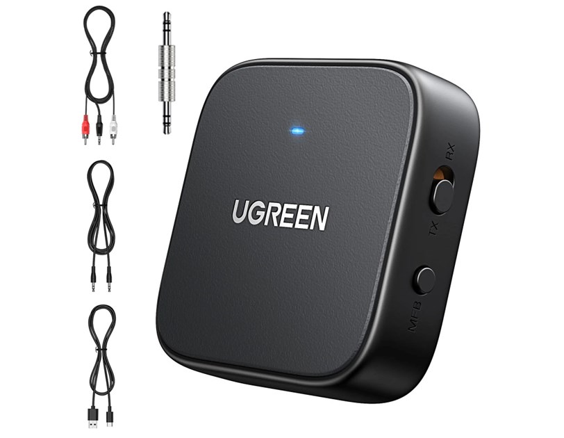 UGREEN Bežični Bežični Audio transmiter i receiver, Bluetooth, crni