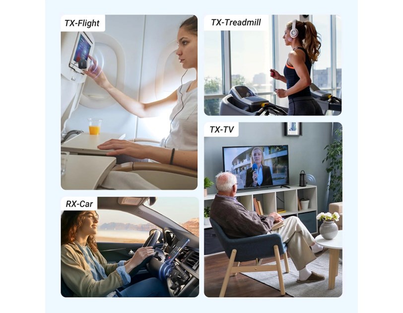 UGREEN Bežični Bežični Audio transmiter i receiver, Bluetooth, crni