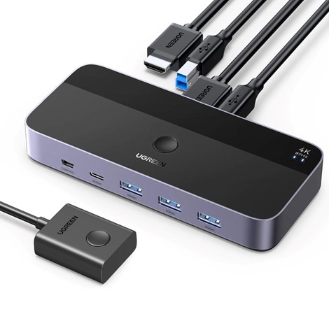 UGREEN KWM switch 3x HDMI, 2x USB-C, 3x USB-A,2x USB-B