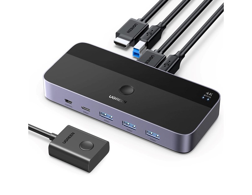 UGREEN KWM switch 3x HDMI, 2x USB-C, 3x USB-A,2x USB-B