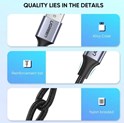 UGREEN USB-C (M) na USB-A (M) pleteni kabel MFi, 1m