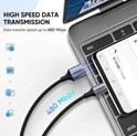 UGREEN USB-C (M) na USB-A (M) pleteni kabel MFi, 1m