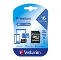 Verbatim memorijska kartica Premium Micro SDHC Secure Digital 16GB Class 10 + adapter