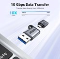 UGREEN adapter USB 3.1 C (Ž) na USB-A 3.0 (M), sivi