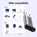 UGREEN adapter USB 3.1 C (Ž) na USB-A 3.0 (M), sivi