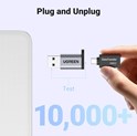 UGREEN adapter USB 3.1 C (Ž) na USB-A 3.0 (M), sivi