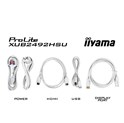 IIYAMA 24" XUB2492HSU-W6 FHD (1920×1080) IPS, Pivot, 100Hz, 16:9, 0.4ms, 250 cd/m2, 1300:1, HDMI/DP, 4×USB-A, zvučnici, bijeli