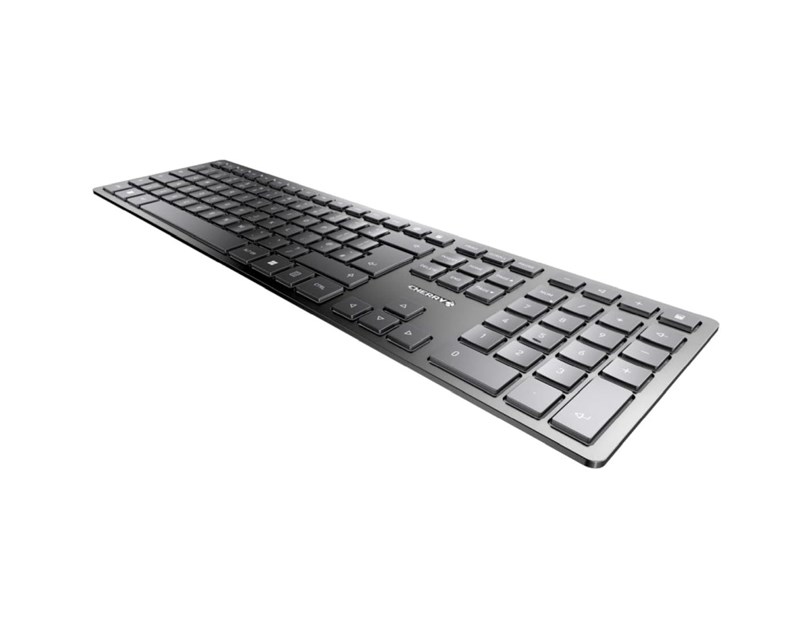 Cherry KW 9100 SLIM bežična/BT tipkovnica, AES-128 enkripcija, crna