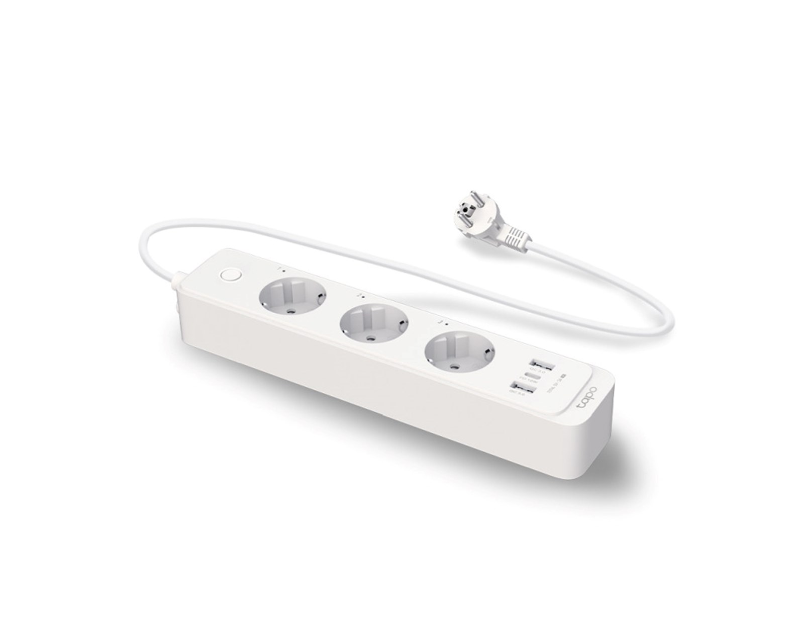 TP-Link Tapo P300 WiFi Smart multi utičnica, 3×strujna utičnica, 2×USB-A, 1×USB-C, QC3.0 18W punjač, Tapo app, Wi-Fi kontrola, Timer/Schedule postavke, Glasovna kotrola Amazon Alexa/Google Assistant