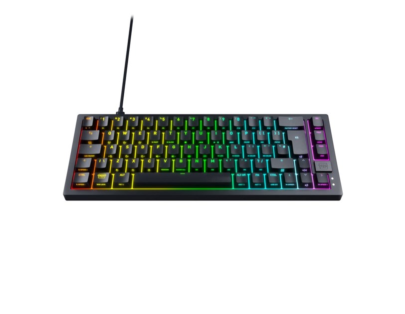 Cherry XTRFY K5V2 compact 65% mehanička tipkovnica, MX red, USB, crna
