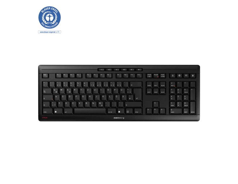 Cherry Stream tiha bežična tipkovnica, crna