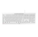 Cherry Stream tiha vodootporna tipkovnica, USB, bijelo/siva