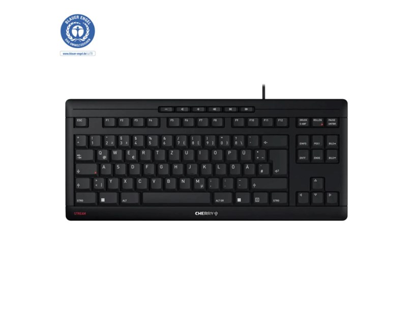 Cherry Stream TKL tiha tipkovnica, crna