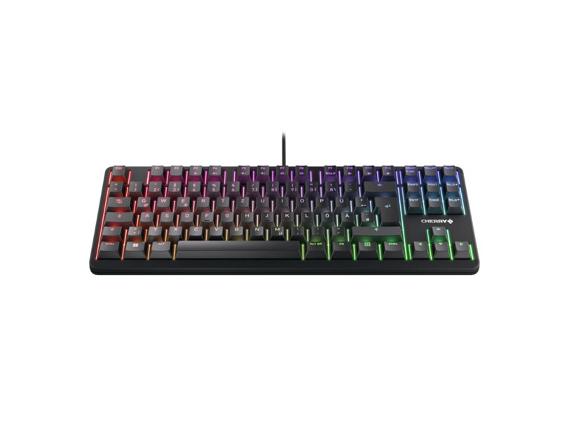 Cherry G80-3000N RGB TKL tipkovnica (mehanička), MX silent RED switch, USB, crna