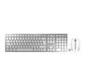 Cherry DW 9100 Slim bežična/BT tipkovnica + miš, AES-128 enkripcija, bijelo/siva
