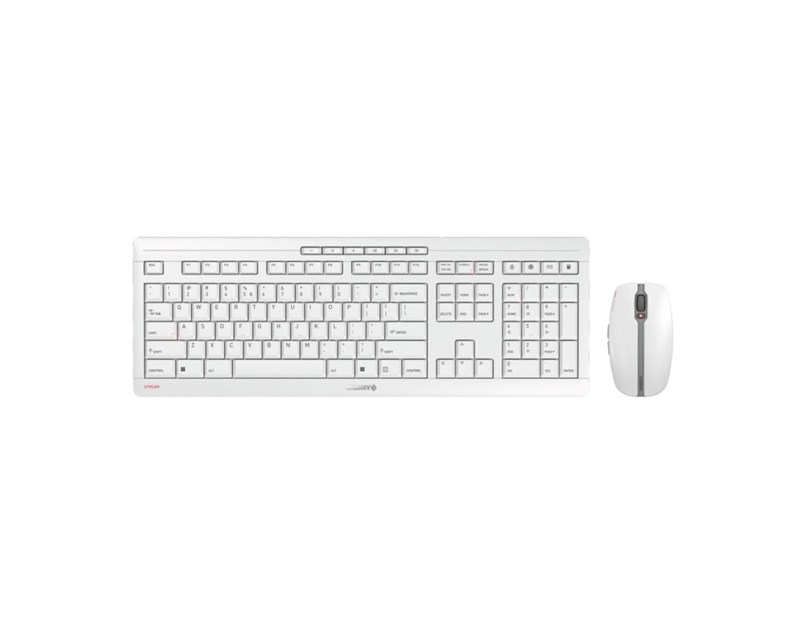 Cherry Stream Desktop tiha bežična tipkovnica + miš, bijela