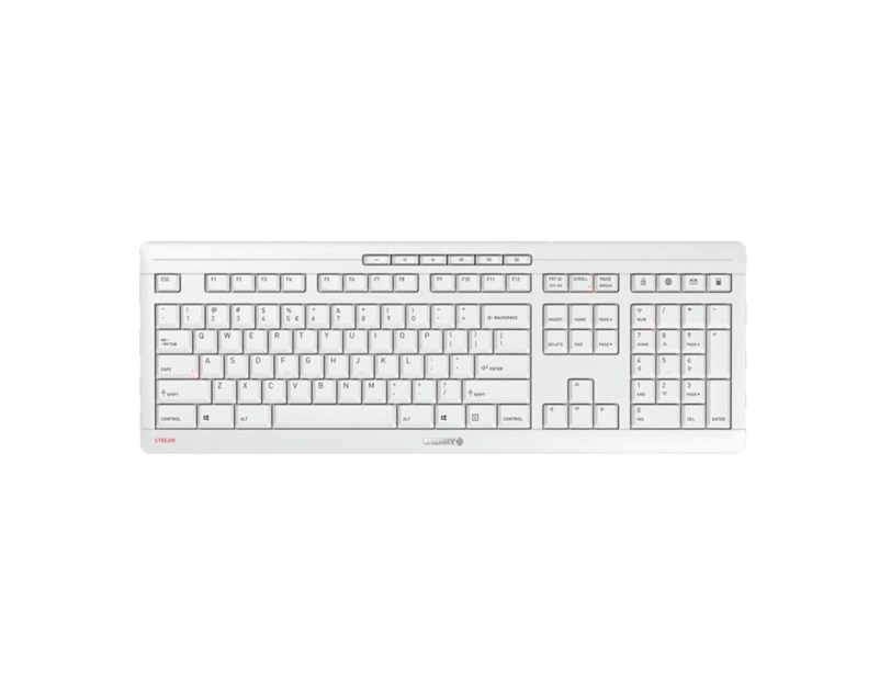 Cherry Stream Desktop tiha bežična tipkovnica + miš, bijela