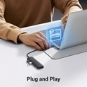 UGREEN 4-portni USB-A HUB 4xUSB-A 3.0, sivi