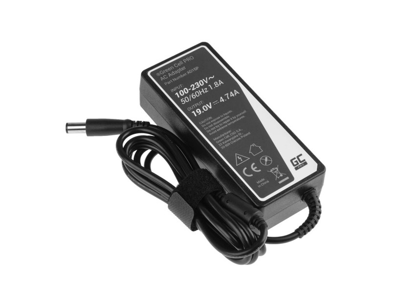 Green Cell PRO (AD15P) AC adapter 90W, 19V/4.74A, 7.4mm-5.0mm  