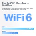 Mercusys Halo H80X(2-Pack) AX3000 Whole Home Mesh WiFi 6, Dual-Band 574Mbps/2402Mbps (2.4GHz/5GHz), 802.11ax/n/b/g 2.4 GHz - 802.11ax/ac/n/a 5 GHz, 3×G-LAN, Mercusys app