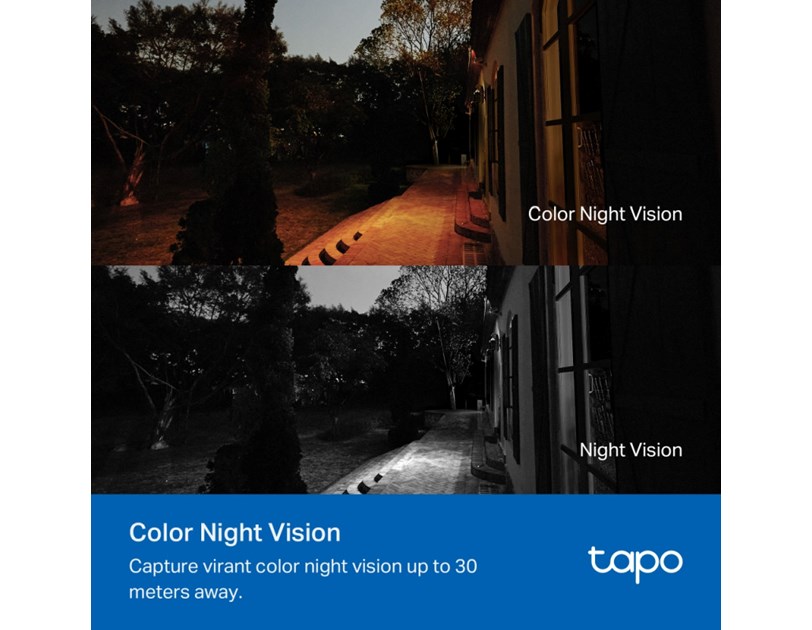 TP-Link Tapo C510W kamera 2K 3MP, H.264, 360°/130° Pan/Tilt, Full-Color Night Vision, microSD, dvosmjerni audio, detekcija pokreta, vodootporna IP65, Wi-Fi, Tapo app