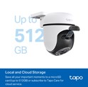 TP-Link Tapo C510W kamera 2K 3MP, H.264, 360°/130° Pan/Tilt, Full-Color Night Vision, microSD, dvosmjerni audio, detekcija pokreta, vodootporna IP65, Wi-Fi, Tapo app