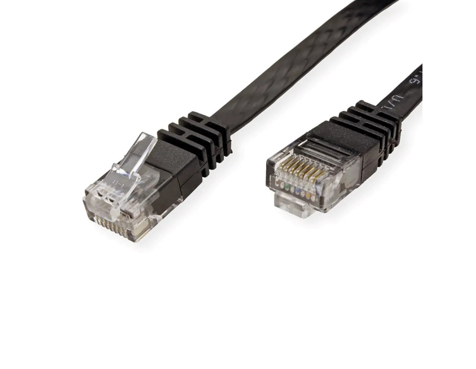 Roline VALUE UTP mrežni flat kabel Cat.6/Class E, 5.0m, crni